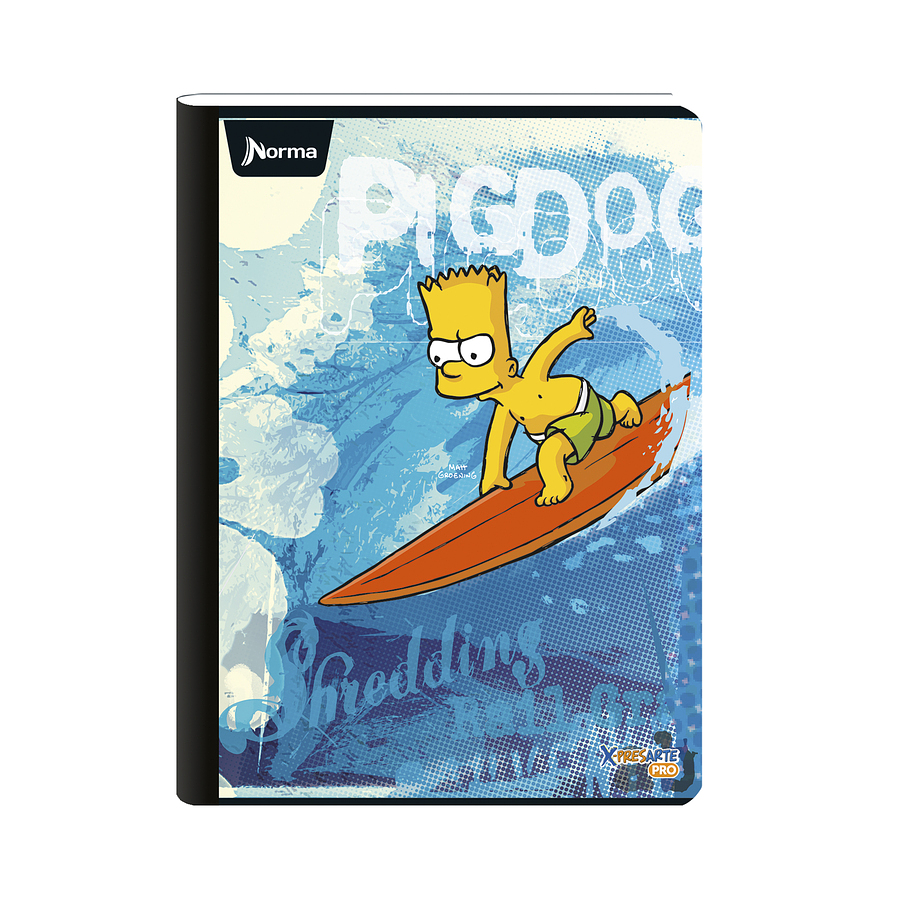 Cuaderno Cosido Norma X-Presarte Simpsons 50 Hojas Cuadros 2