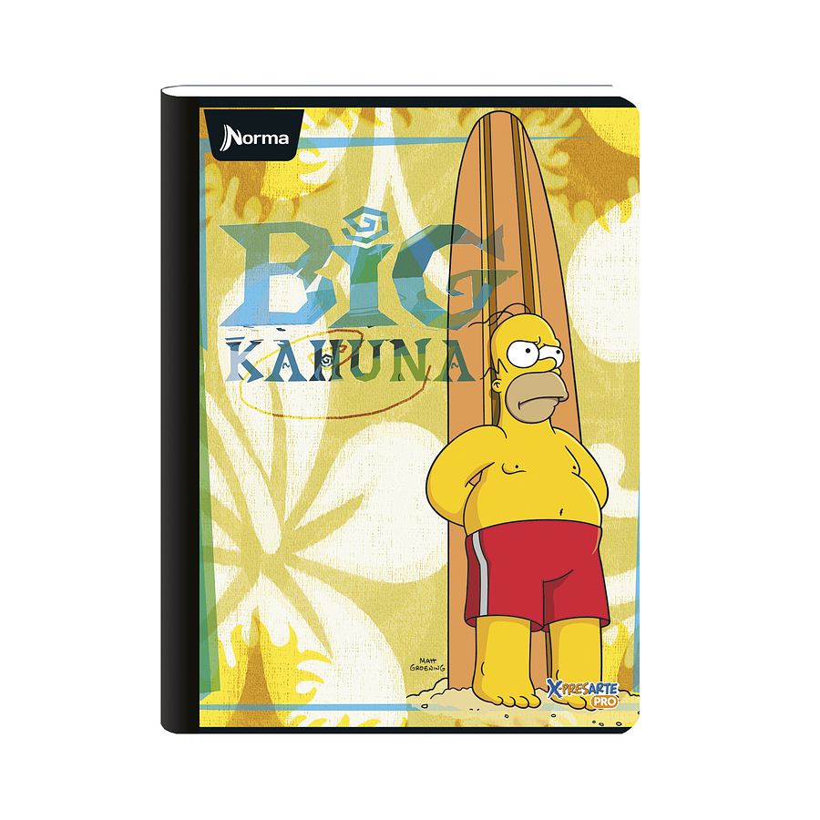 Cuaderno Cosido Norma X-Presarte Simpsons 50 Hojas Cuadros 4