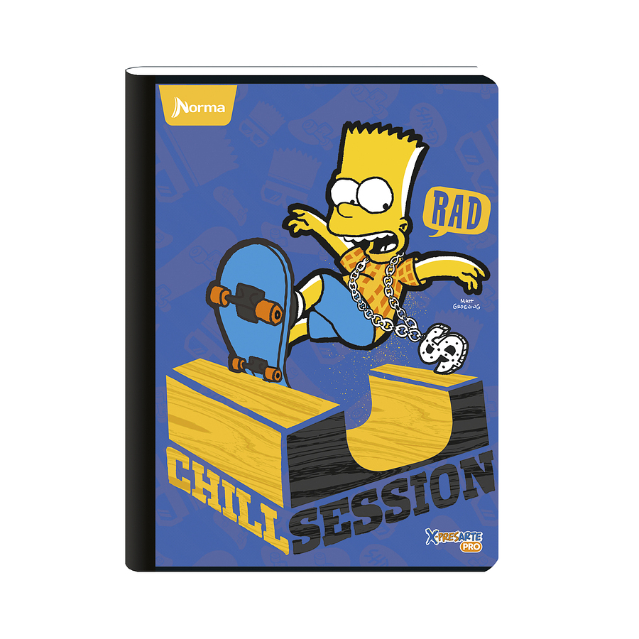Cuaderno Cosido Norma X-Presarte Simpsons 50 Hojas Cuadros 6