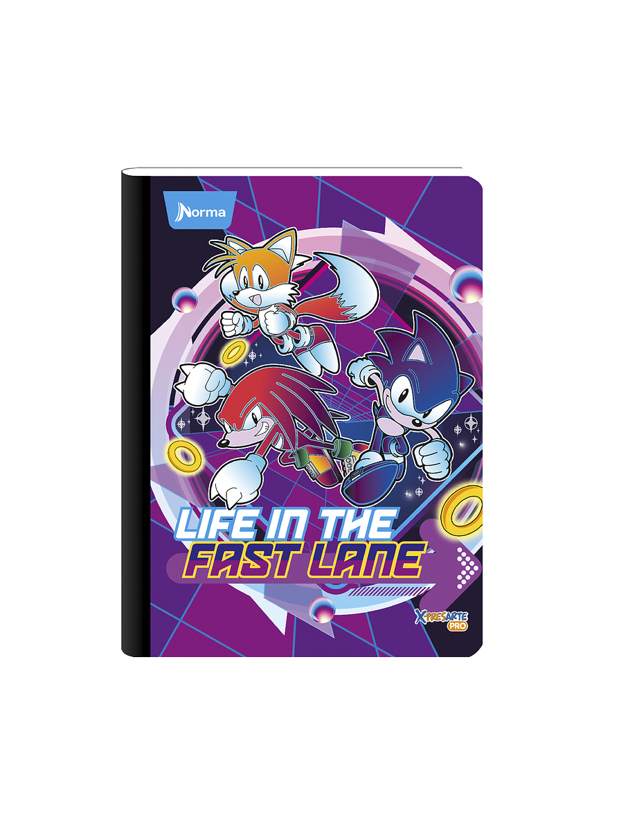 Cuaderno Cosido Norma X-Presarte Sonic 100 Hojas Lineas 1