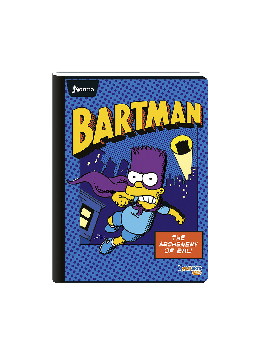 Cuaderno Cosido Norma X-Presarte Simpsons 100 Hojas Lineas 3