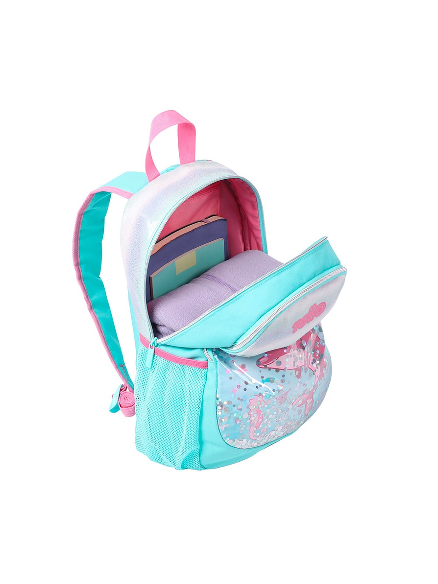 Morral Totto Para Niña Pink Ocean M Azul 2