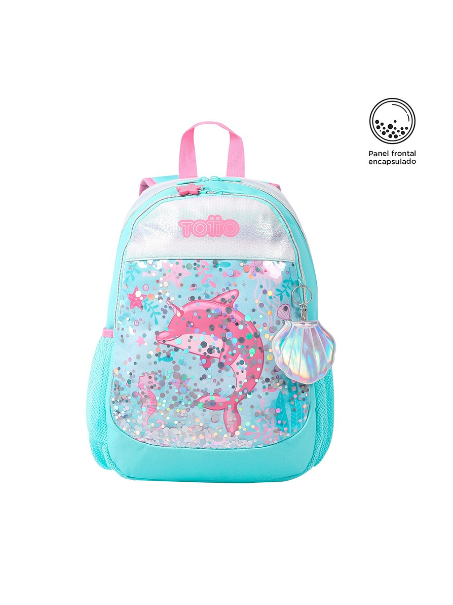 Morral Totto Para Niña Pink Ocean M Azul 1
