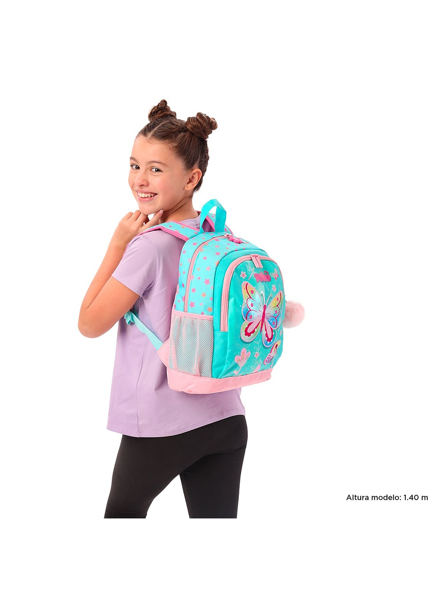 Morral Totto Para Niña Dancing Rabbit M Azul 3