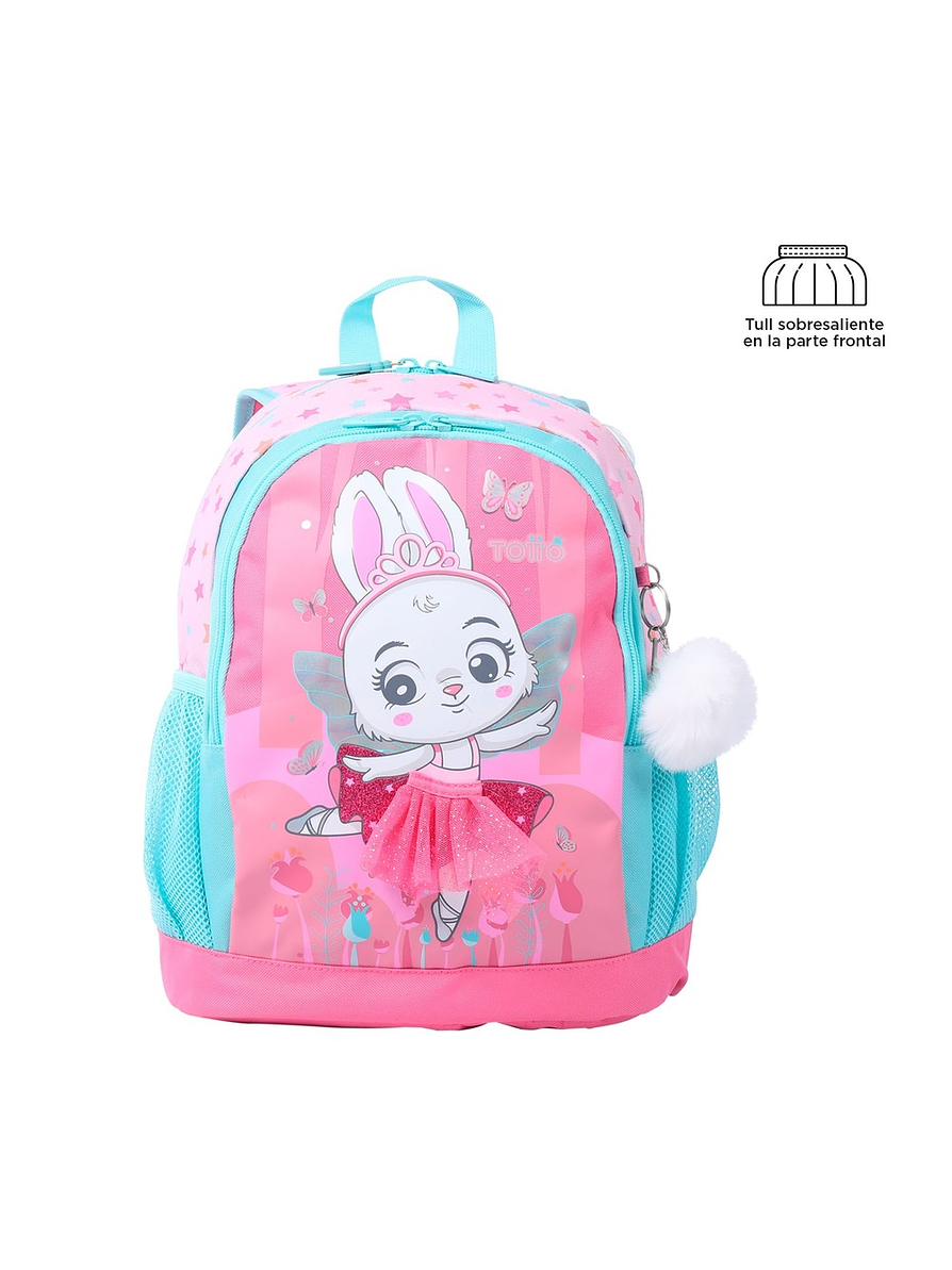 Morral Totto Para Niña Dancing Rabbit M Rosa 1