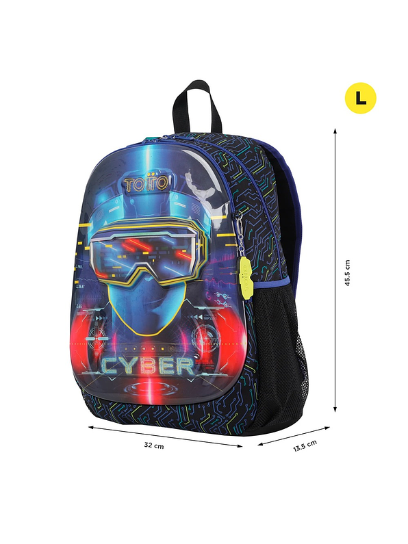 Morral Totto Para Niño Mettaverse L Negro 4