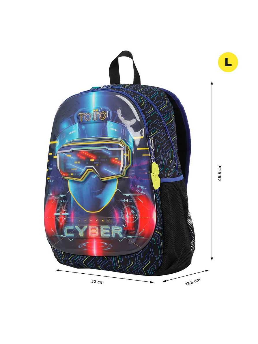 Morral Totto Para Niño Mettaverse L Negro 4