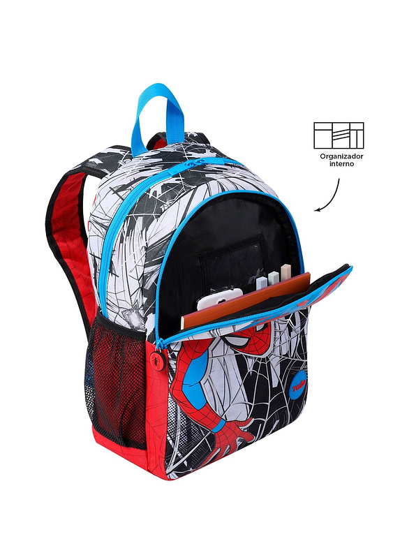 Morral Totto Para Niño Spiderman City M Blanco 5