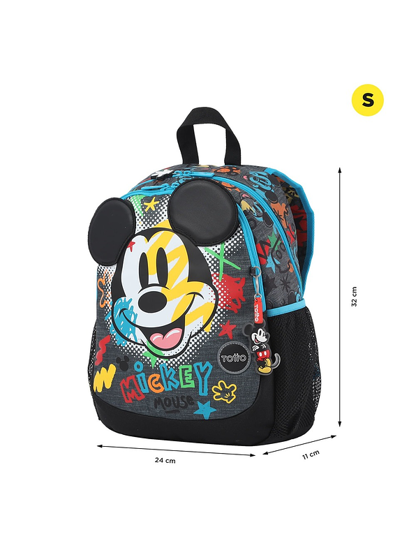 Morral Totto Para Niño Mickey S Gris 4