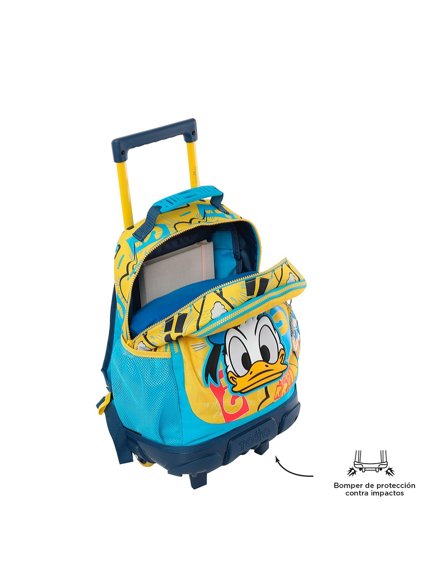 Morral Totto Con Ruedas Niño Bomper Donald M amarillo 5