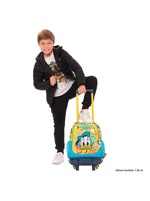 Morral Totto Con Ruedas Niño Bomper Donald M amarillo 3
