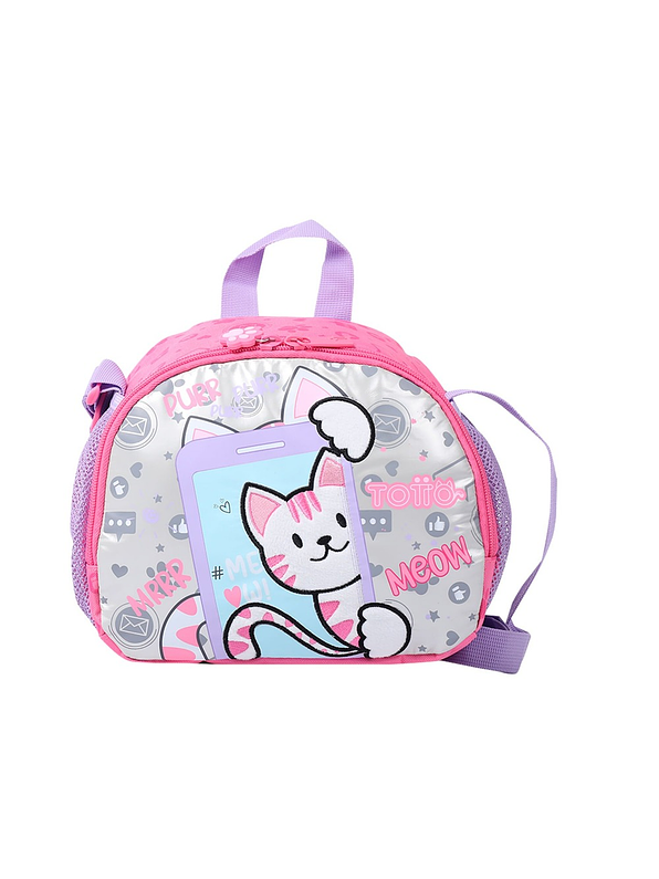 Lonchera Totto Para Niña Selfie Cat Rosada 1