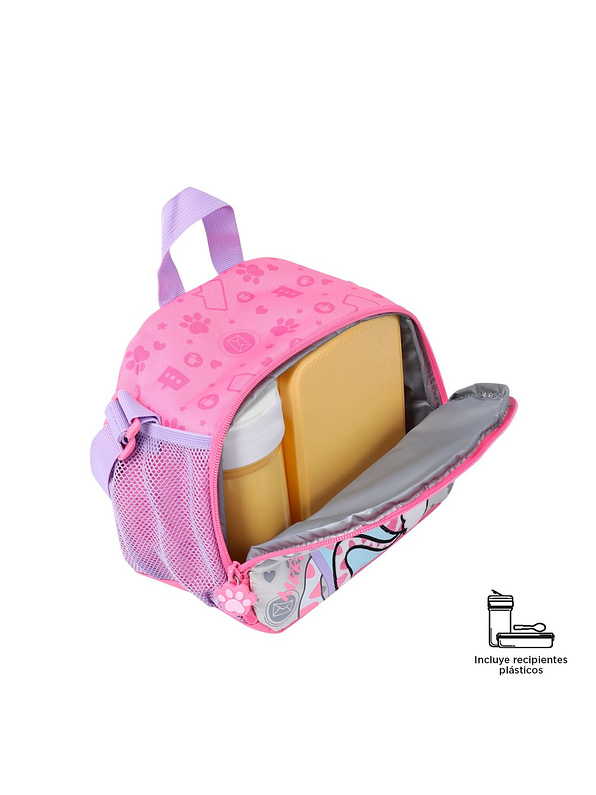 Lonchera Totto Para Niña Selfie Cat Rosada 2