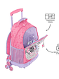 Morral Totto Para Niña 3 Rue Bomper Selfie Cat L Rosado - Miniatura 2