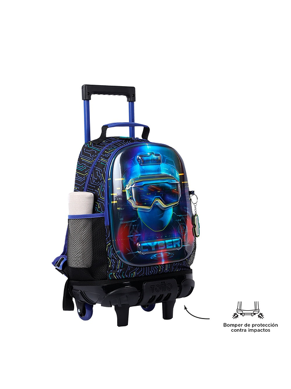 Morral Totto Con Ruedas Niño Bomper Mettaverse M Negro 2
