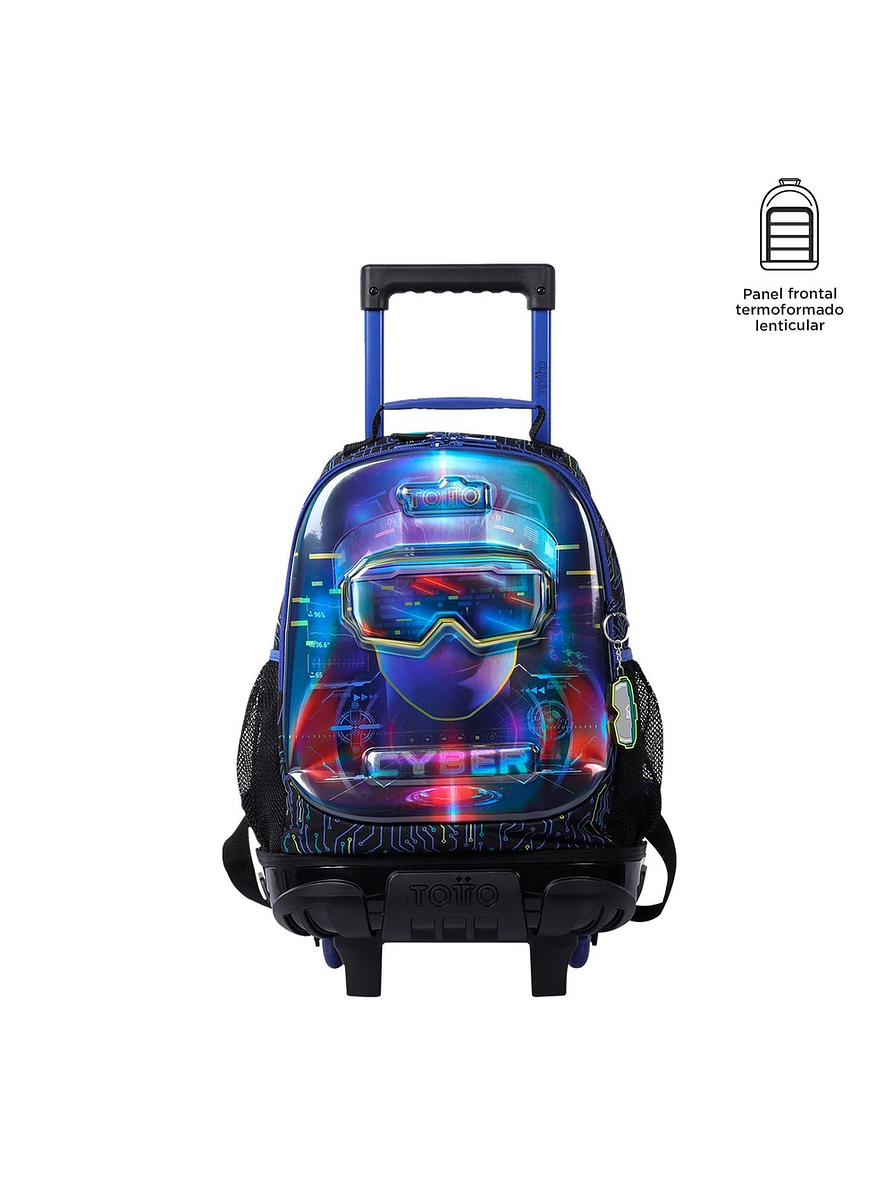 Morral Totto Con Ruedas Niño Bomper Mettaverse M Negro 1
