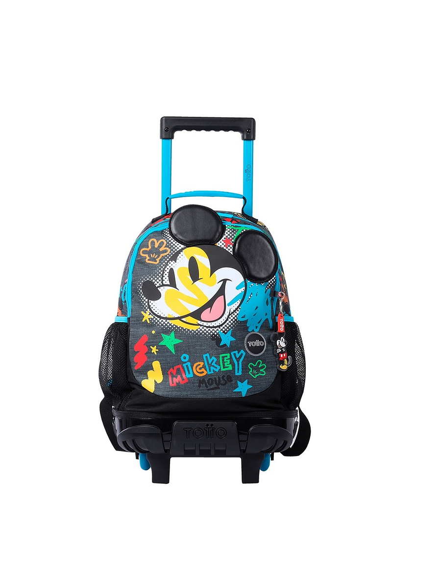 Morral Totto Con Ruedas Niño Bomper Mickey M Gris 1