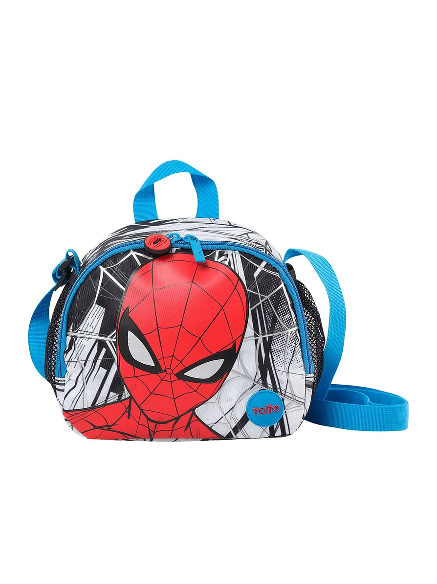 Lonchera Totto Para Niño Spiderman City Blanca 1
