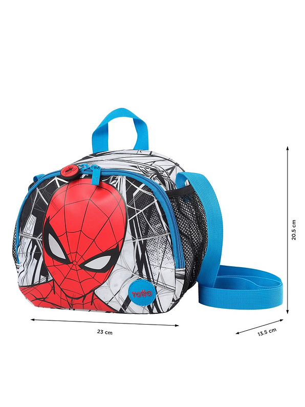 Lonchera Totto Para Niño Spiderman City Blanca 3