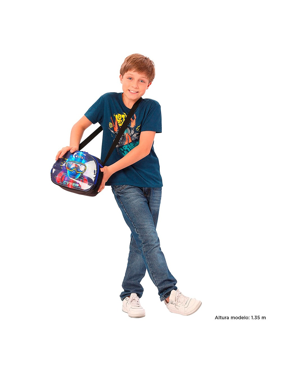 Lonchera Totto Para Niño Mettaverse Negra 2