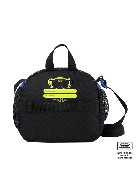 Lonchera Totto Para Niño Mettaverse Negra 4