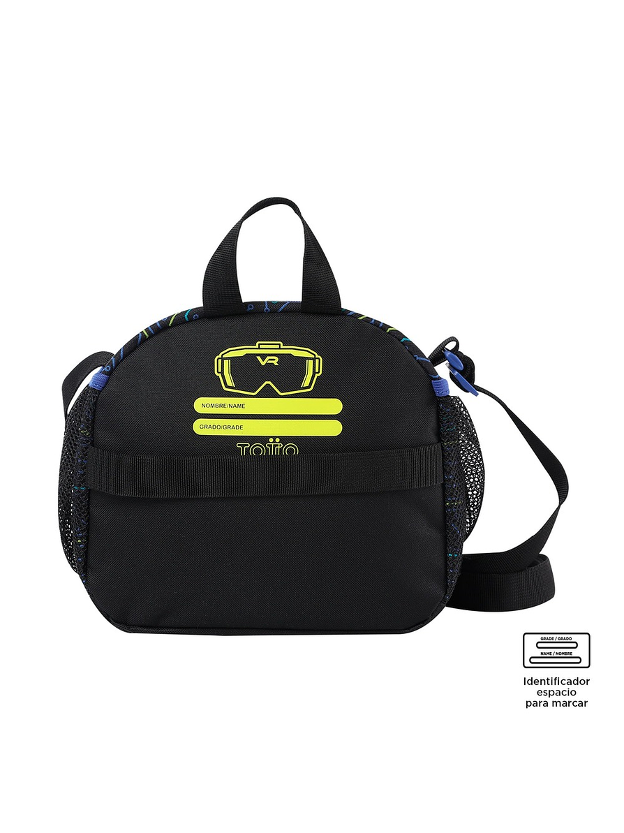 Lonchera Totto Para Niño Mettaverse Negra 4