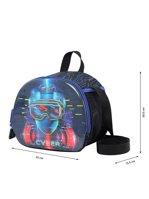 Lonchera Totto Para Niño Mettaverse Negra 3