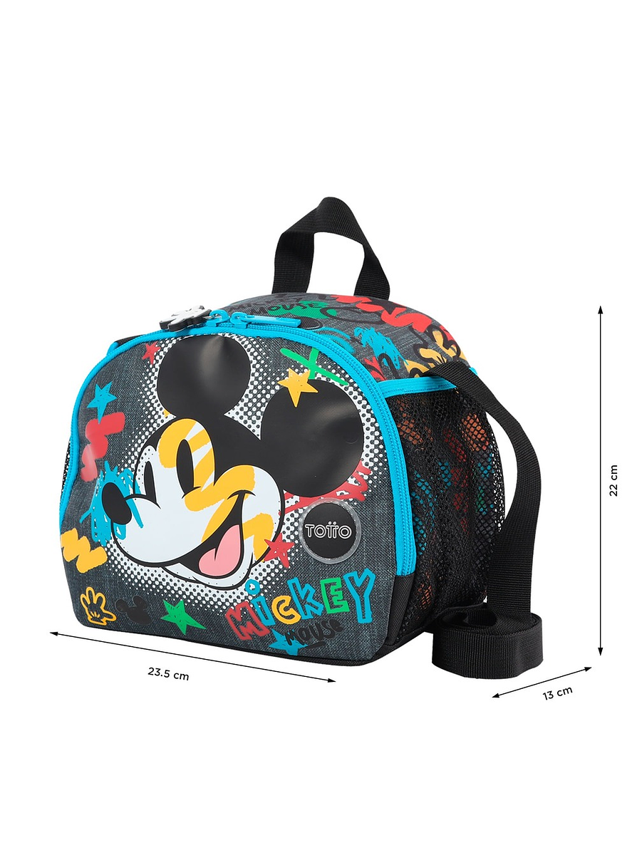 Lonchera Totto Para Niño Mickey Gris 3