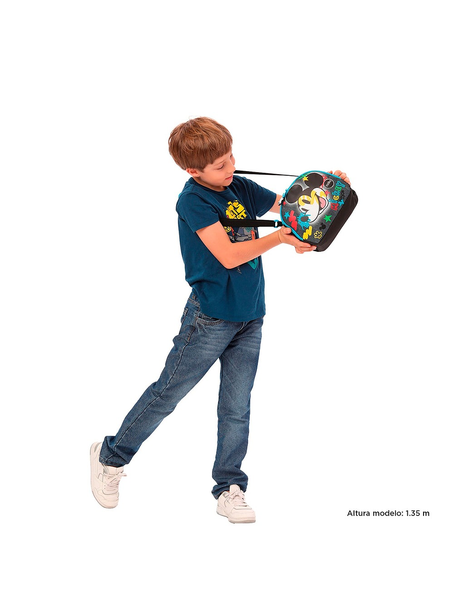 Lonchera Totto Para Niño Mickey Gris 2