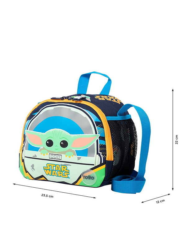 Lonchera Totto Para Niño Grogu Azul 3