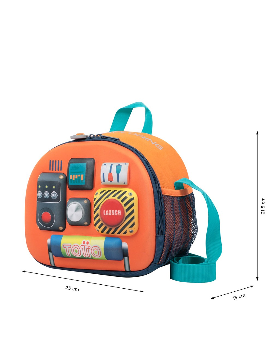 Lonchera Totto Para Niño Cohety Naranja 3