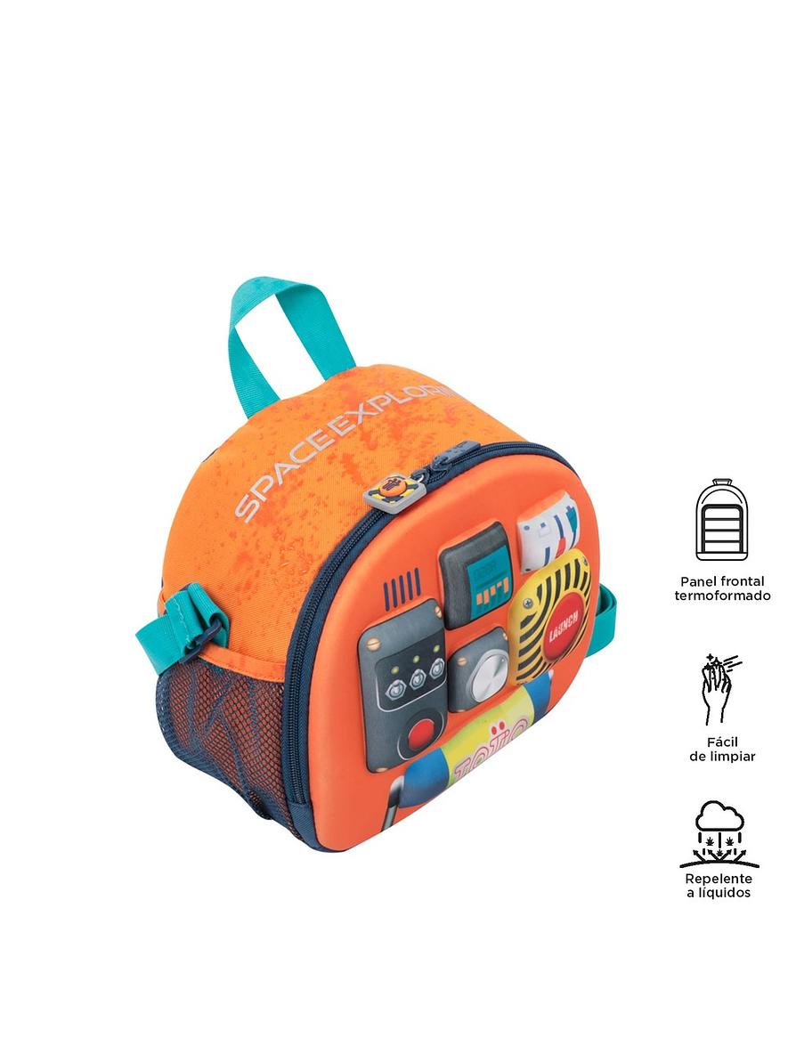 Lonchera Totto Para Niño Cohety Naranja 4