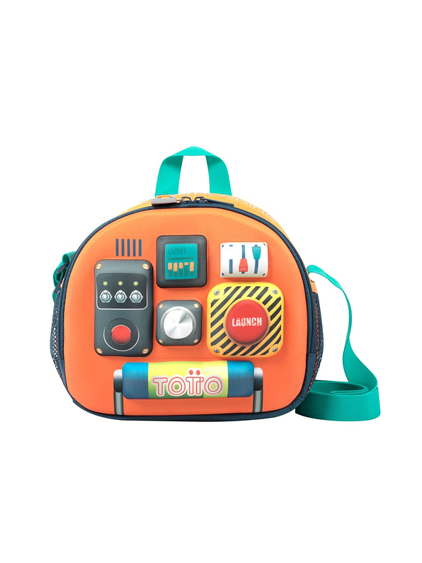 Lonchera Totto Para Niño Cohety Naranja 1