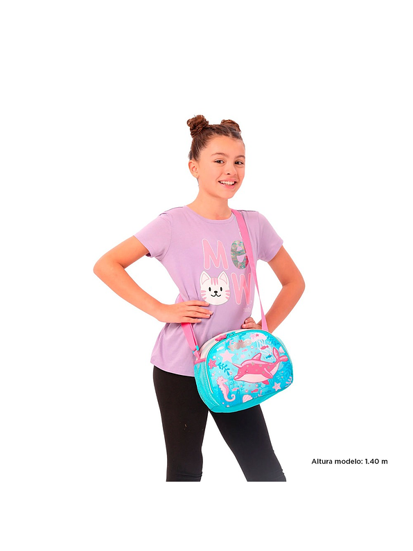 Lonchera Totto Para Niña Pink Ocean Azul 2