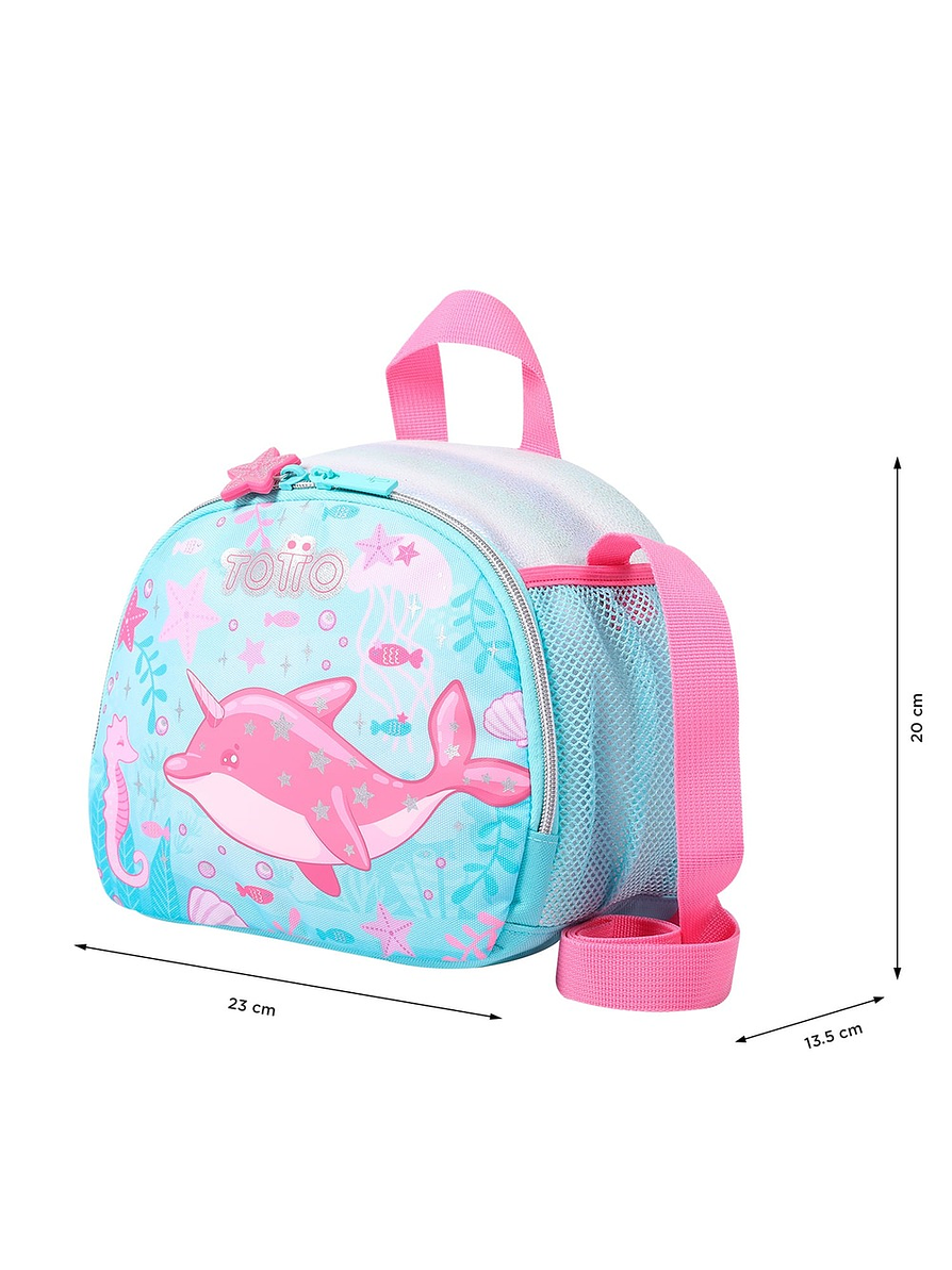 Lonchera Totto Para Niña Pink Ocean Azul 3