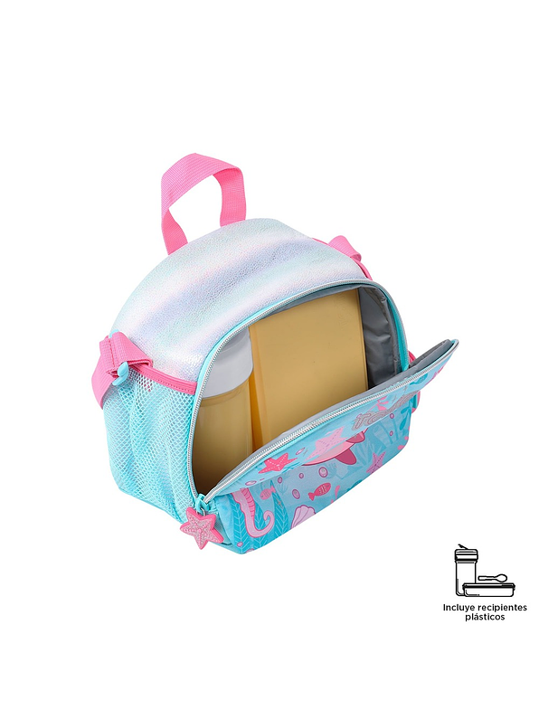 Lonchera Totto Para Niña Pink Ocean Azul 4