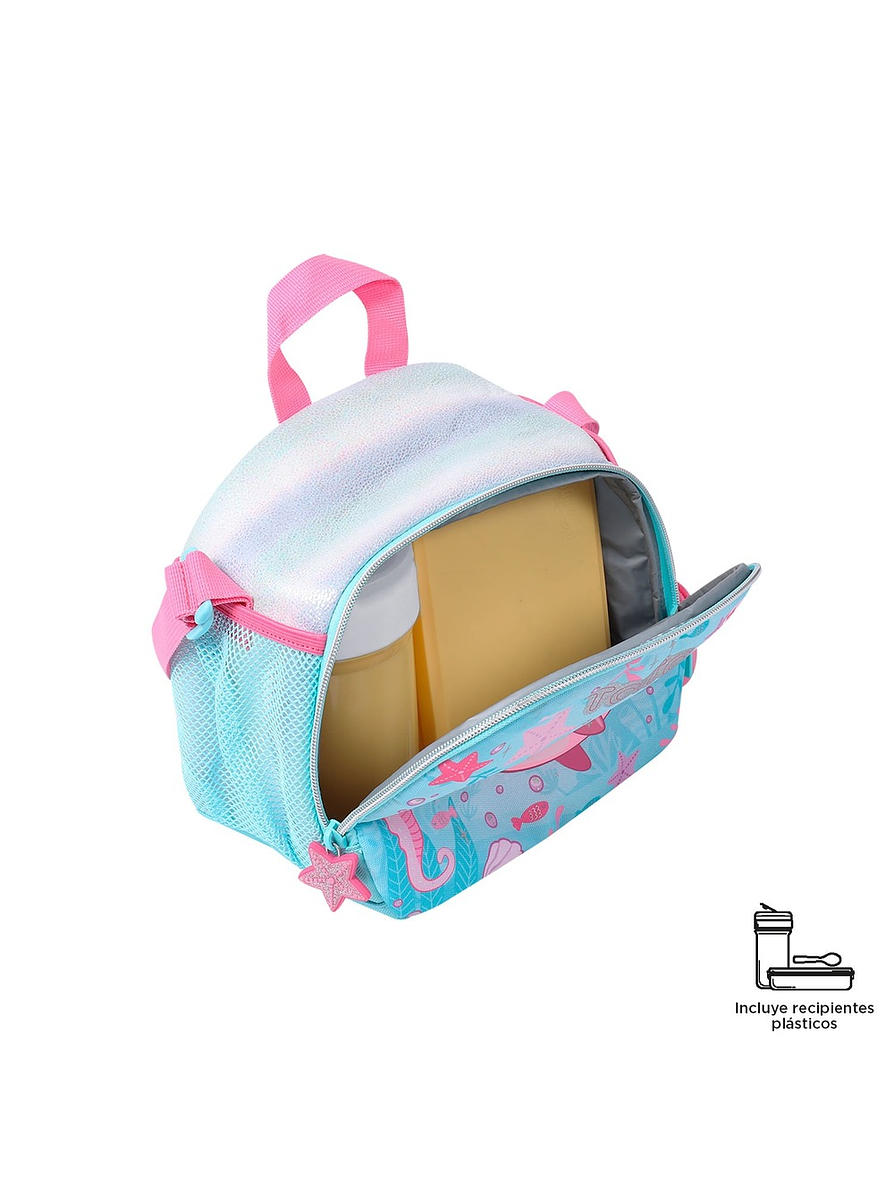 Lonchera Totto Para Niña Pink Ocean Azul 4