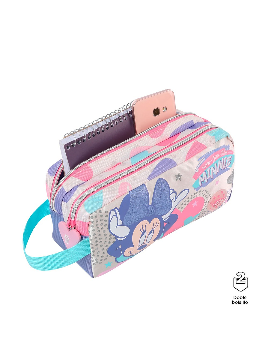 Cartuchera Totto Para Niña Minnie Blanco 2