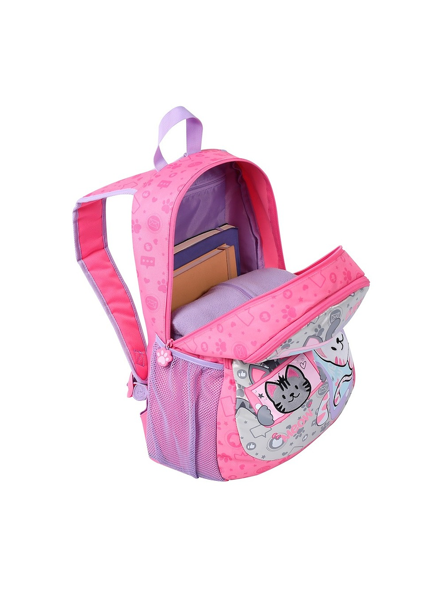 Morral Totto Para Niña Selfie Cat L Rosado 2