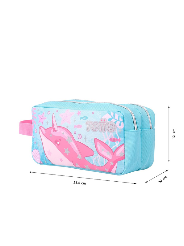 Cartuchera Totto Para Niña Pink Ocean Azul 3