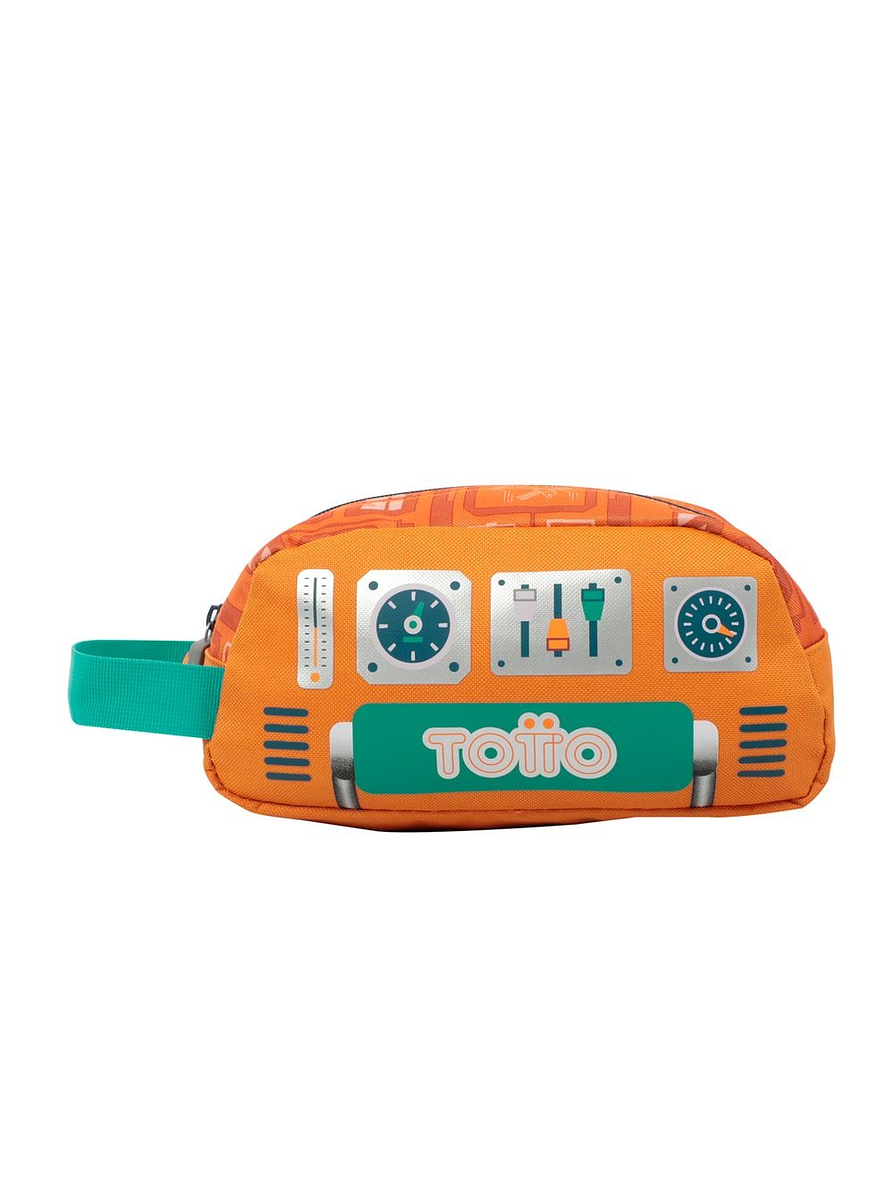 Cartuchera Totto Para Niño Cohety Naranja 1