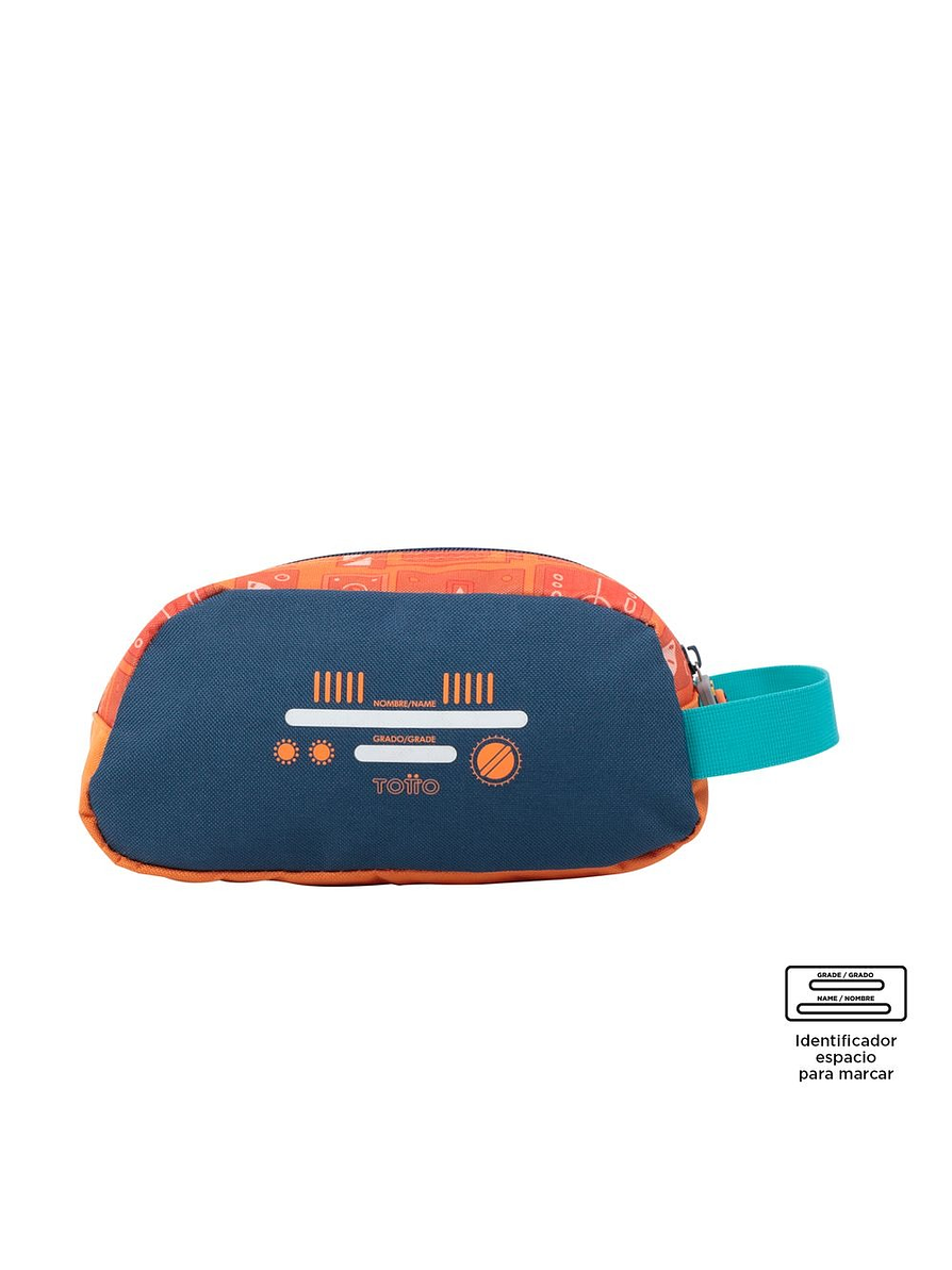 Cartuchera Totto Para Niño Cohety Naranja 4