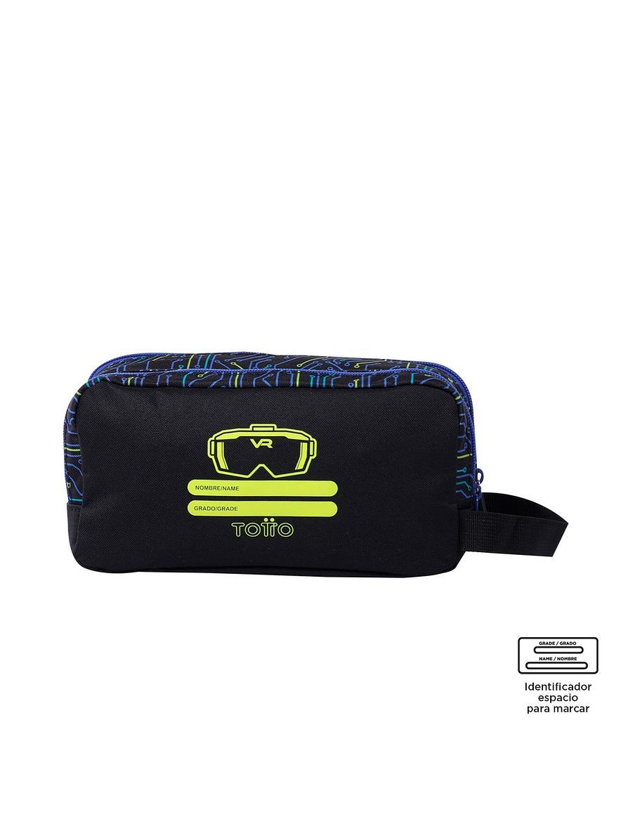 Cartuchera Totto Para Niño Mettaverse Negro 4