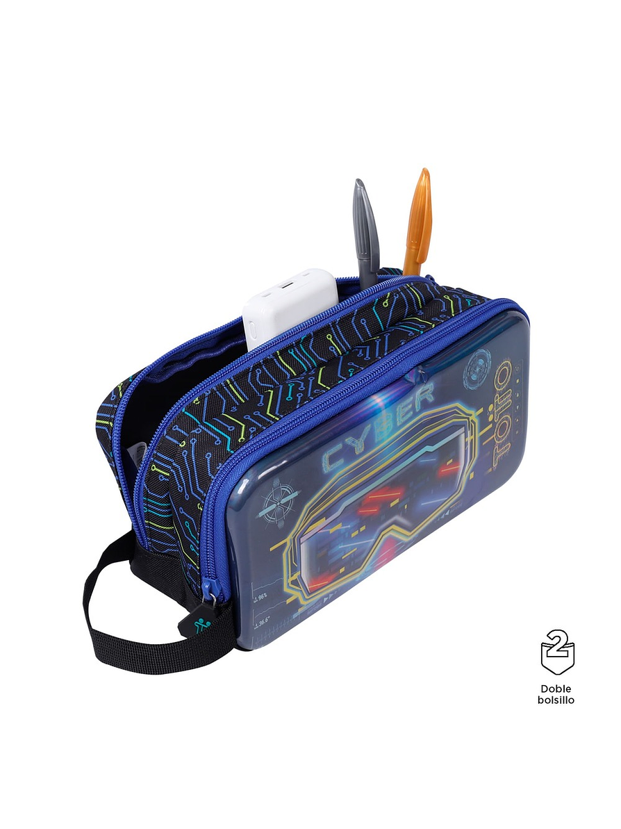 Cartuchera Totto Para Niño Mettaverse Negro 2