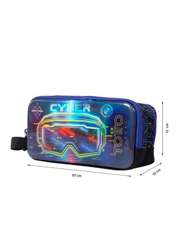 Cartuchera Totto Para Niño Mettaverse Negro 3