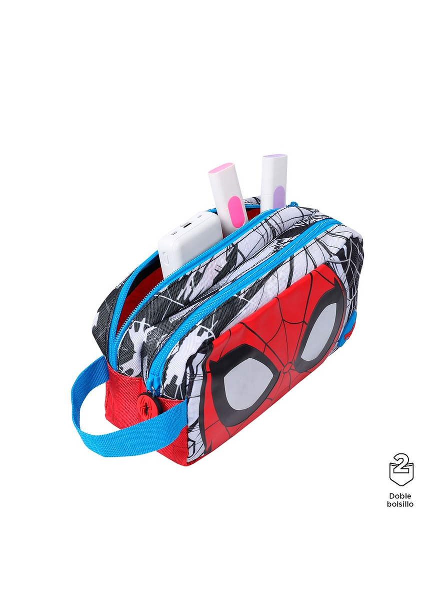 Cartuchera Totto Para Niño Spiderman City blanco 2