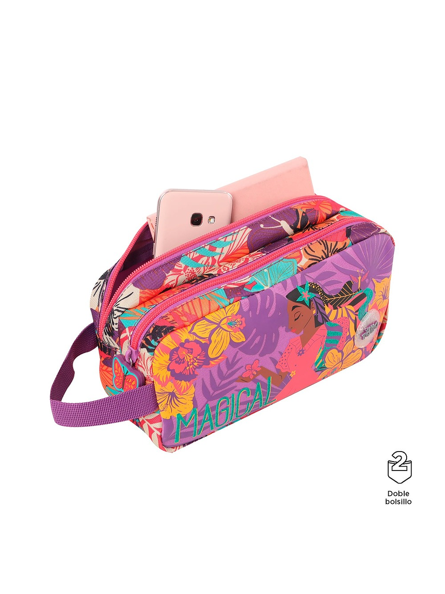 Cartuchera Totto Para Niña Encanto Paradise Morado 2