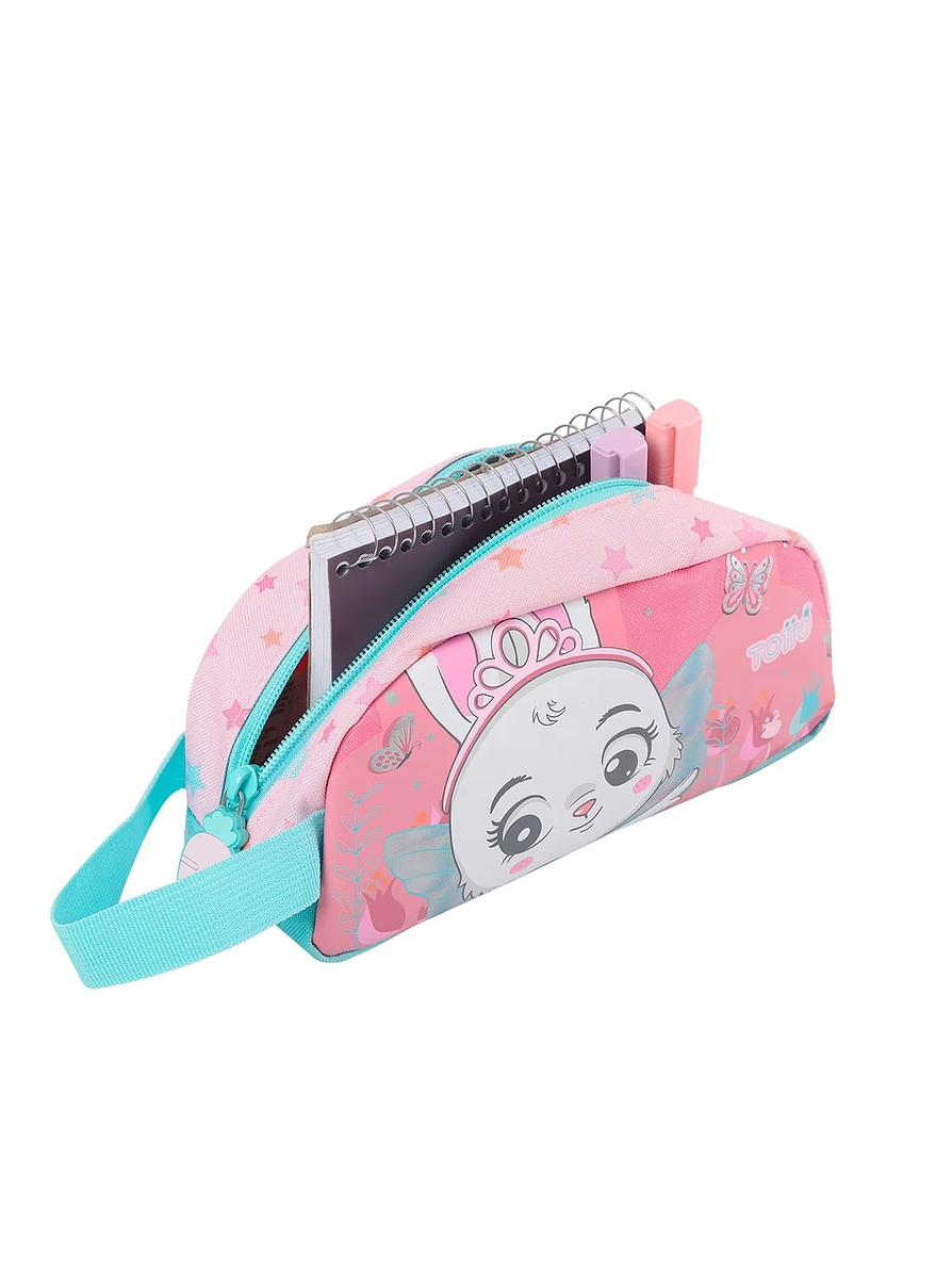 Cartuchera Totto Para Niña Dancing Rabbit Rosa  2