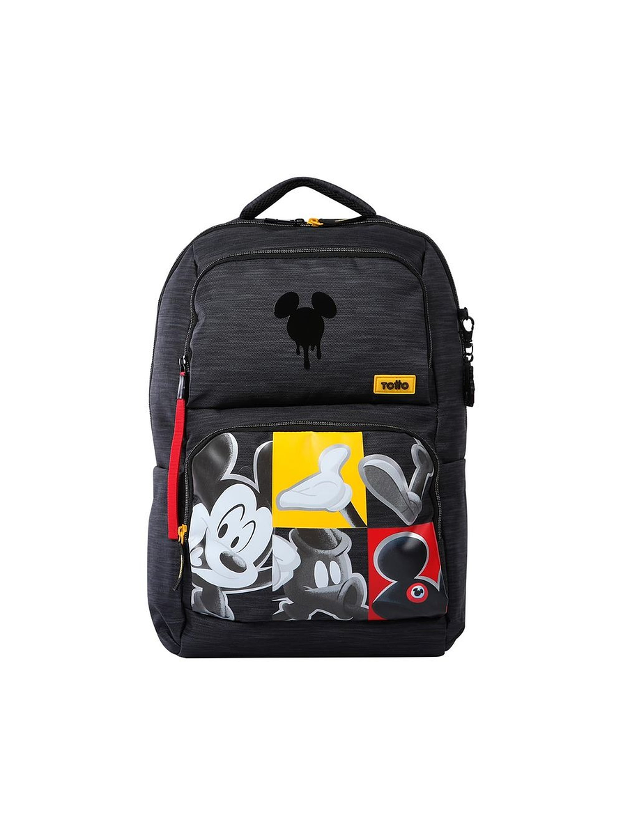 Morral Totto Mickey Cm Charcoal Mix  1