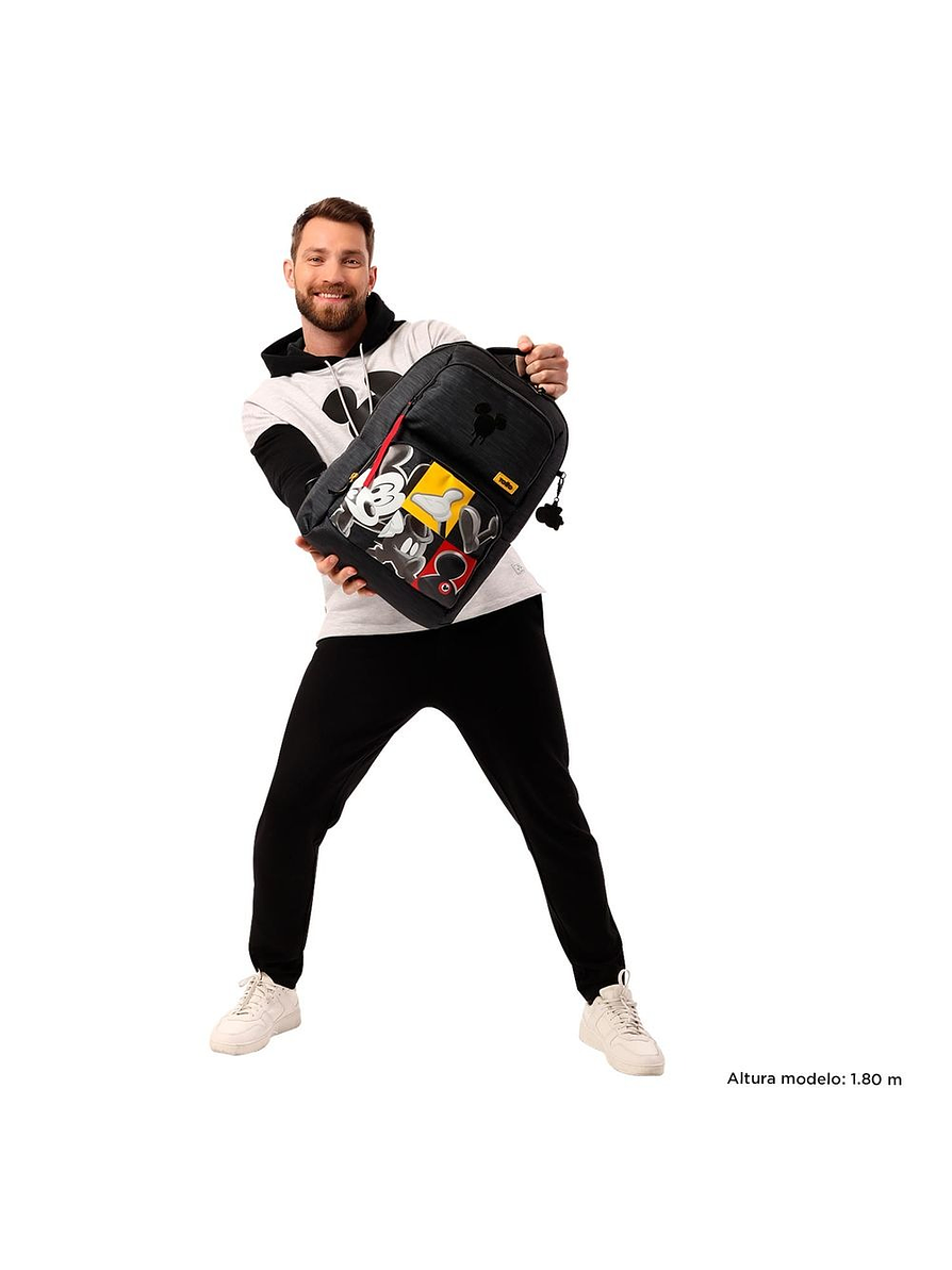 Morral Totto Mickey Cm Charcoal Mix  4